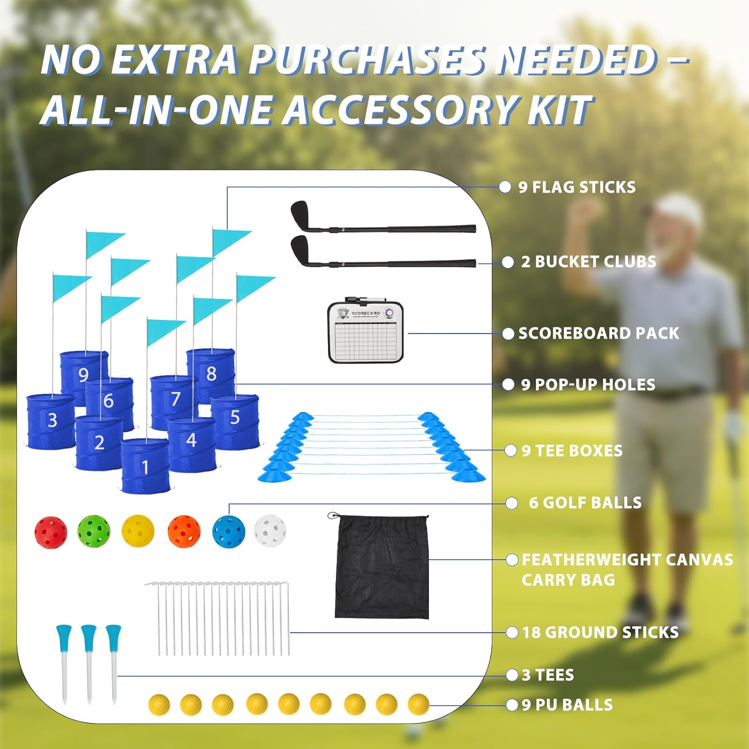 Bucket Yard Golf Game Set
