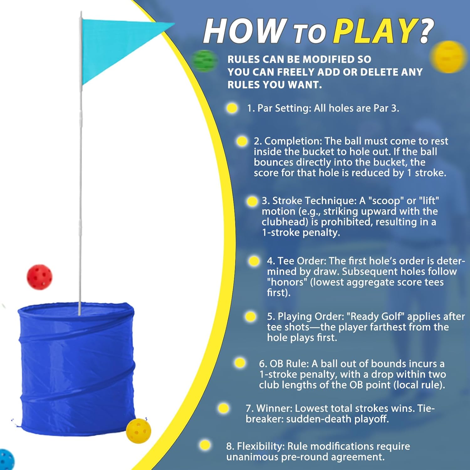 Bucket Yard Golf Game Set